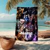 Custom Name Ultra-Soft Beach Towel with Transformers Theme,Ideal for Pool - Camping, Diving - Perfect Travel Essential, Vibrant Beach Towel.