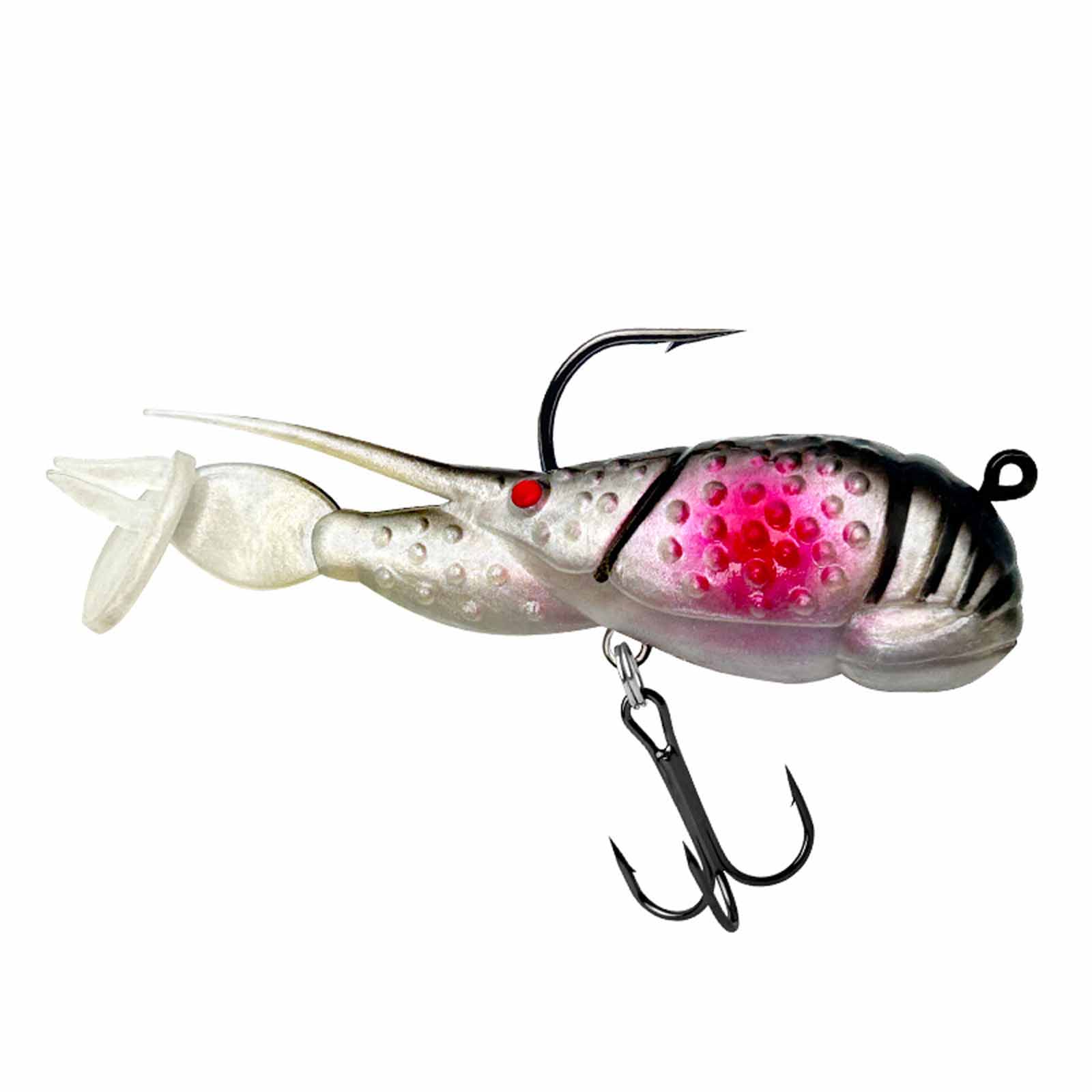 

Soft Shrimp Fishing with Weighted Body, Lifelike Swimbait with Black Treble Hooks, Bass Fishing Tackle S