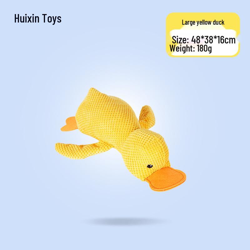 In-Stock Yellow Duck Plush Toy: Sound-Making, Scratch/Bite/Chew Resistant for Dogs