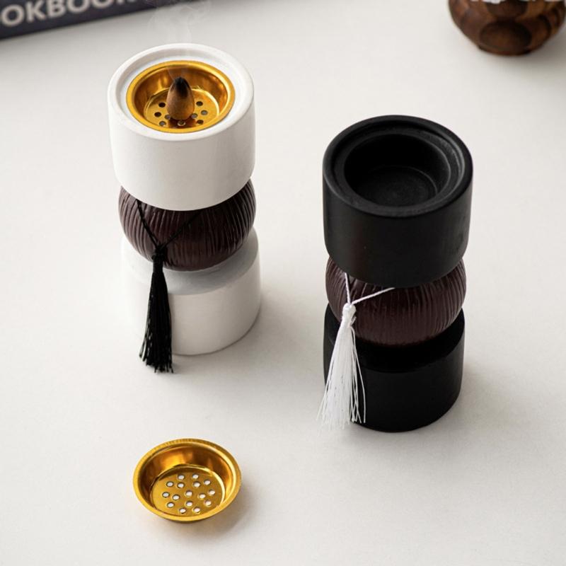 Resins Dumbbell Shape Aromatherapies Diffuser Bakhoor Burners with Tassels Arab Incenses Holder for Elegant Homes Decors