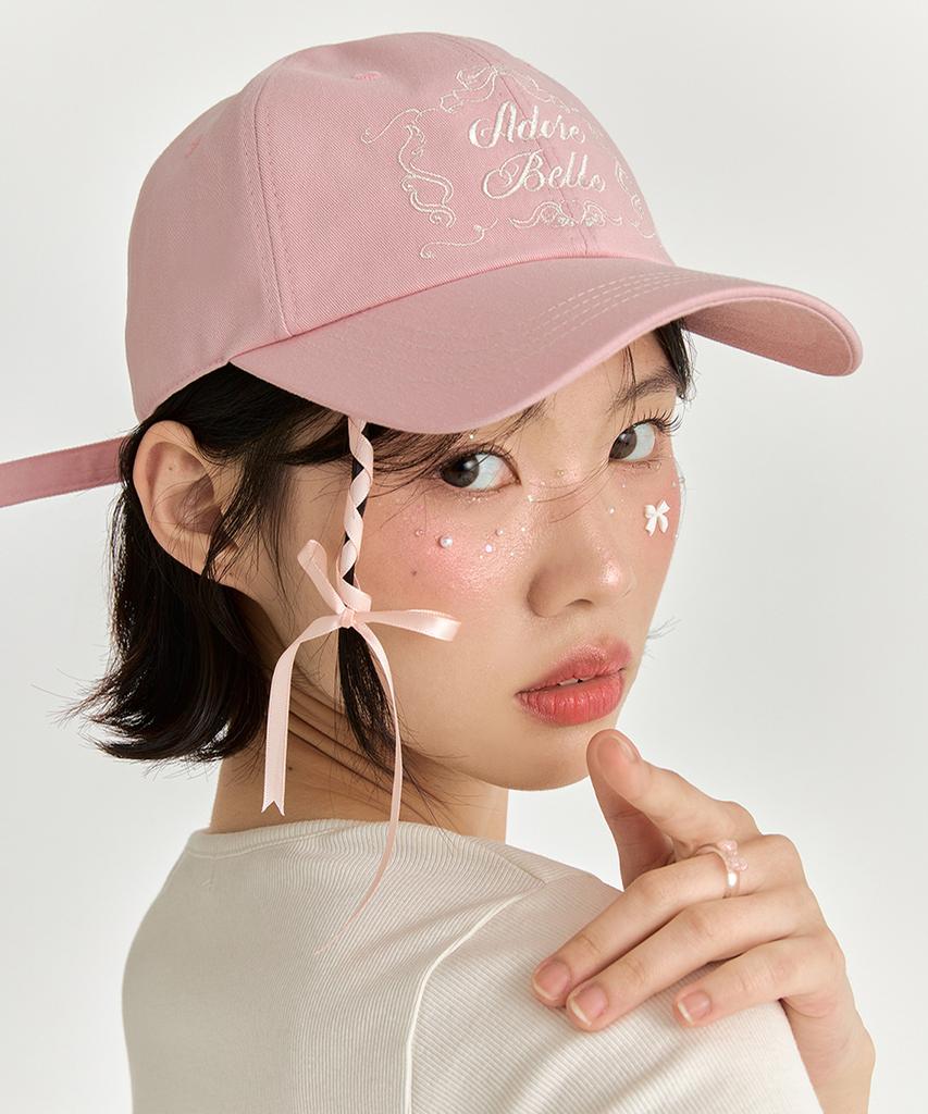 ADOREBELLE Antique Logo Cap - Pink