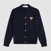 Premium Kawakubo Heart V-Neck Wool Cardigan - Couples' Style Play
