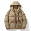 Autumn Winter Men's Parkas Windproof Cotton-Padded Thickened Hooded Puffer Jackets Casual Loose Fit Bread Cotton Outerwear