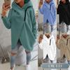 QICED Women's Fashion Casual Solid Color Print Autumn Winter Long Sleeve Hoodie Casual Chic