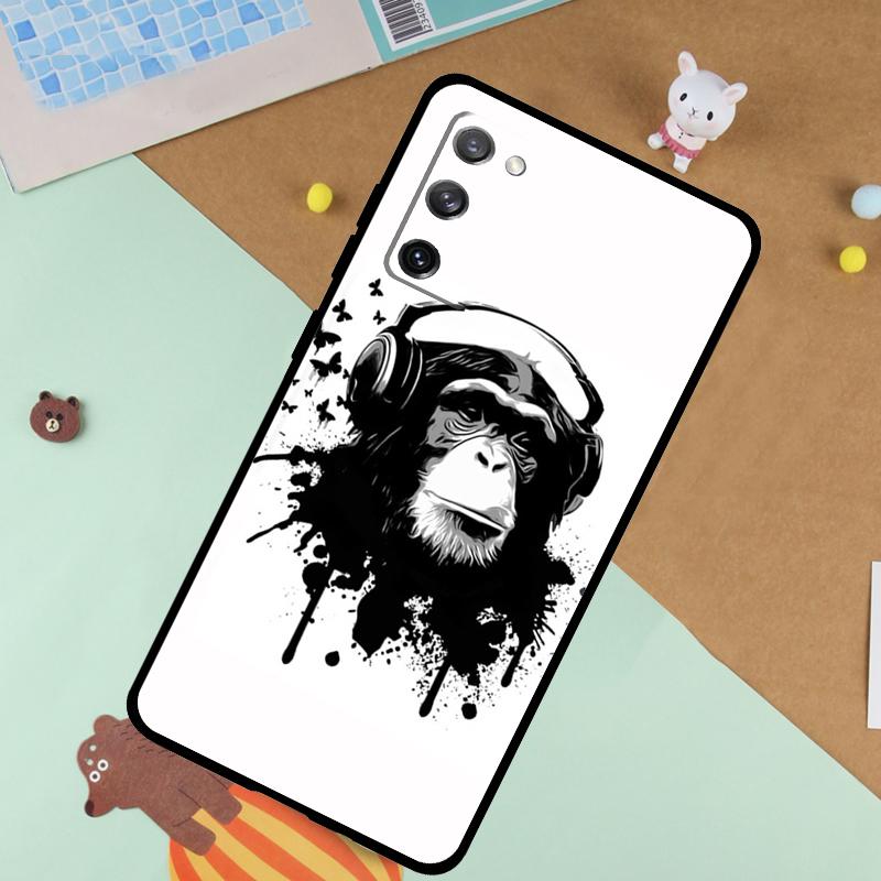 Cartoon Monkey Soft Case For Samsung Galaxy S24 Ultra S9 S10 S20 S22 S21 Plus S23 FE S25 Ultra Funda Cover