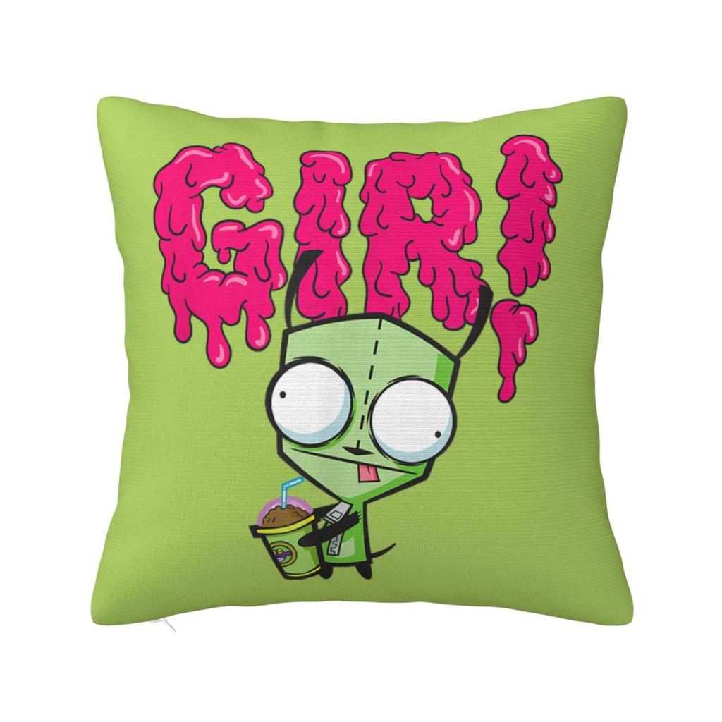 Invaders Zims Gir Cartoon Square Pillow Case Cushion Covers Fashion Polyester Decorative Pillowcase For Bed 40*40Cm