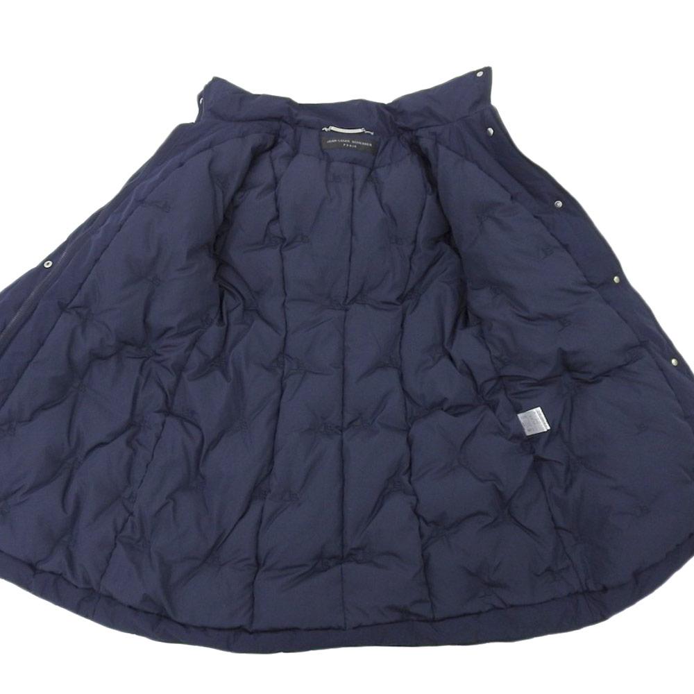 Jean-louis Scherrer Men's Blue Fox Fur Hooded Down Coat, Navy, Size M, P927-80F Coat M NavyUsed