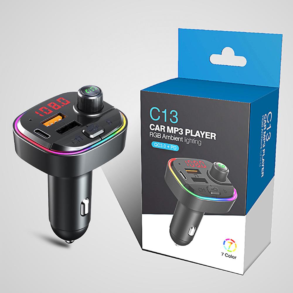 

Автомобильный FM-передатчик Bluetooth 5,0, модулятор, MP3-плеер, цветной светодиодный дисплей, автомобильный комплект, двойной USB 3.1A, быстрое зарядное устройство, автомобильные аксессуары car bluetooth charger чёрный