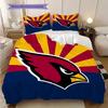 Arizona Cardinals Vzorovaná Sada Povlečení Prošívaná Přikrývka Povlak na Polštář Domácí Dekorace Narozeninový Dárek (1 * povlak na peřinu + 2 * povlak na polštář, bez jádra)