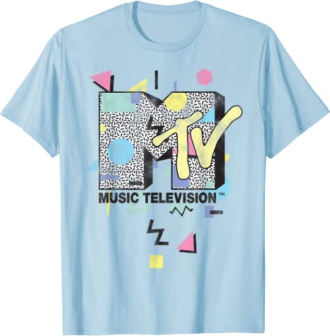 MTV Beach Island Flamingo Logo Vintage Graphic TShirt MTV Sunset Shape Boombox Checker Design Tee Top Unisex on The Moon Outfits