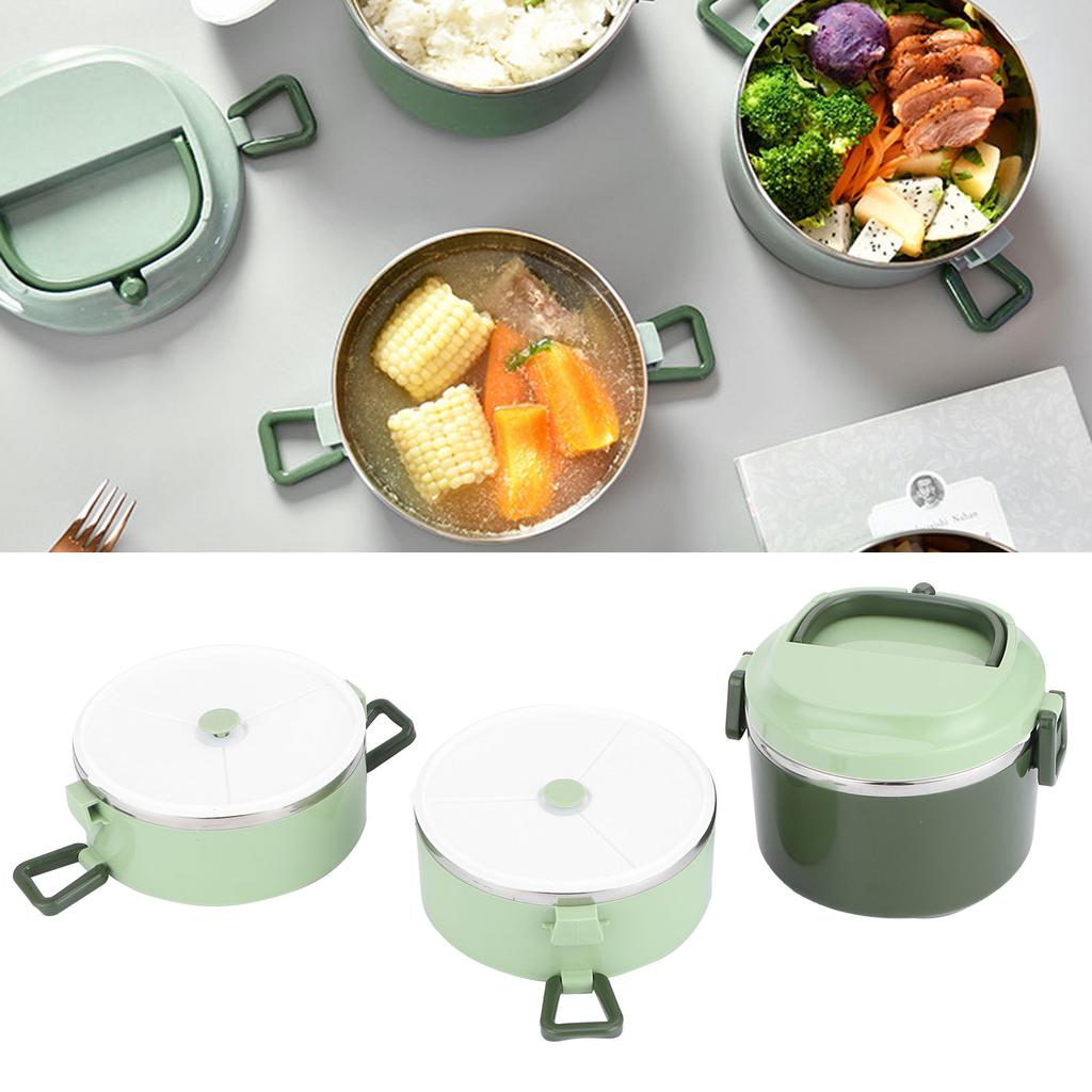 Isolerad matlåda Rostfri stål Bento-låda Bärbar matbehållare Köksredskap Tre lager/