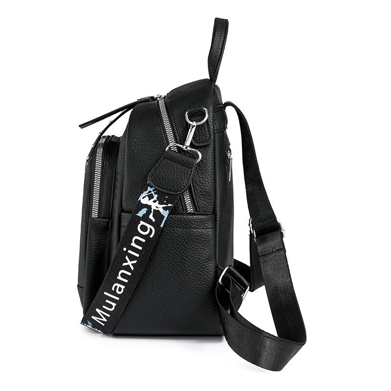 Soft Leather Backpack Student Schoolbag Large Capacity Travel Bag PU Women's Backpack