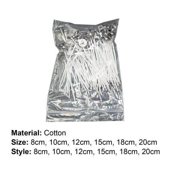 100Pcs/Bag 8-20cm Lampwick Safe Low Smoke Cotton Woven Wax Core for Party