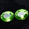 Pair Of   Natural Green Peridot 18.56 Ct Oval Shape Loose Gemstones