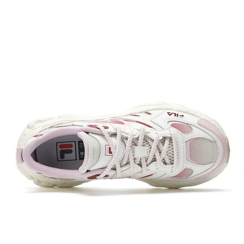FILA FERN Abrasion Resistant, Breathable, Lightweight Low top Chunky Sneakers Women's White Pink F12W622118FMP