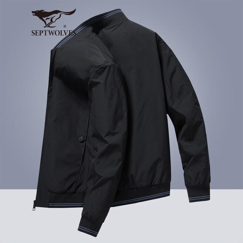 Septwolves Men's Business Casual Baseball Collar Jacket