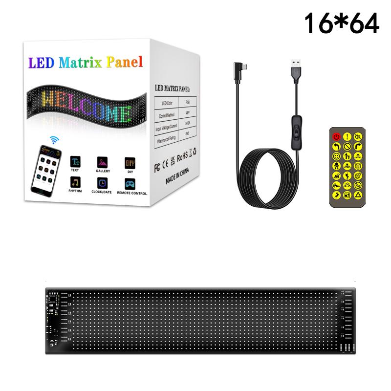 

RP937 Заднє лобове скло автомобіля Гнучкий світлодіодний екран Дисплей з прокручуванням повідомлень Знак APP Control A