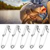 15pcs Stainless Steel Tuna Clips Longline Branch Hangers Snap Fishing Accessory Easy On/Off