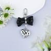 Ripples Heart Bowknot Keychain Accessory Heart Wave Bowknot Keychain Pendant Elegant Keyrings for Daily and Party Use