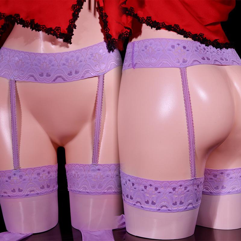 Sexy Spitze Sling Einteiler Strümpfe Durchsichtige Spitze Versuchung Ultradünne Versuchung Strumpfband
