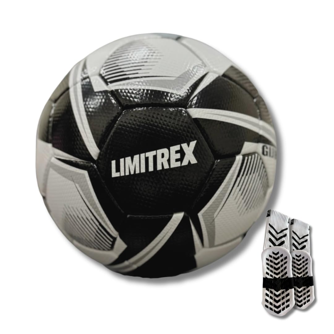 

NEW 2025 LIMITREX GIJIN Soccer Made in AVENON Ball, Pakistan, Waterproof, Hand-Sewn, (Size 5)