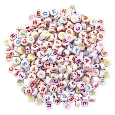 Round Alphabet Beads for Children 7mm 12g