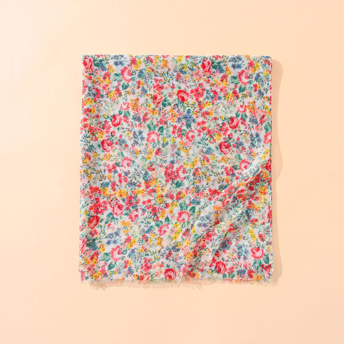 

Ladies Hawaiian Style Beach Scarf Shawl Bohemian Floral Line Elements Spring/Summer Outing Casual Accessories Latest Design