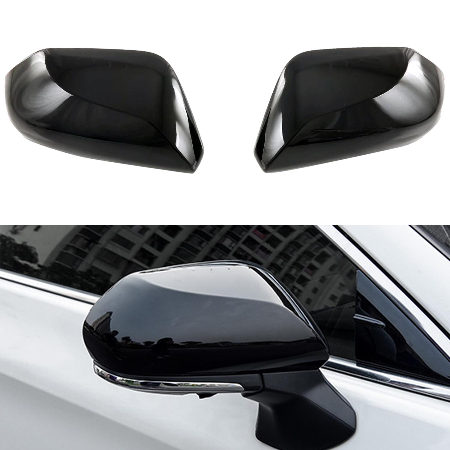 For Toyota Camry XV80 2018-2025 Car Accessories ABS Carbon Gloss Rearview Side Door Mirror Cover Trim 2pcs Glossy Black