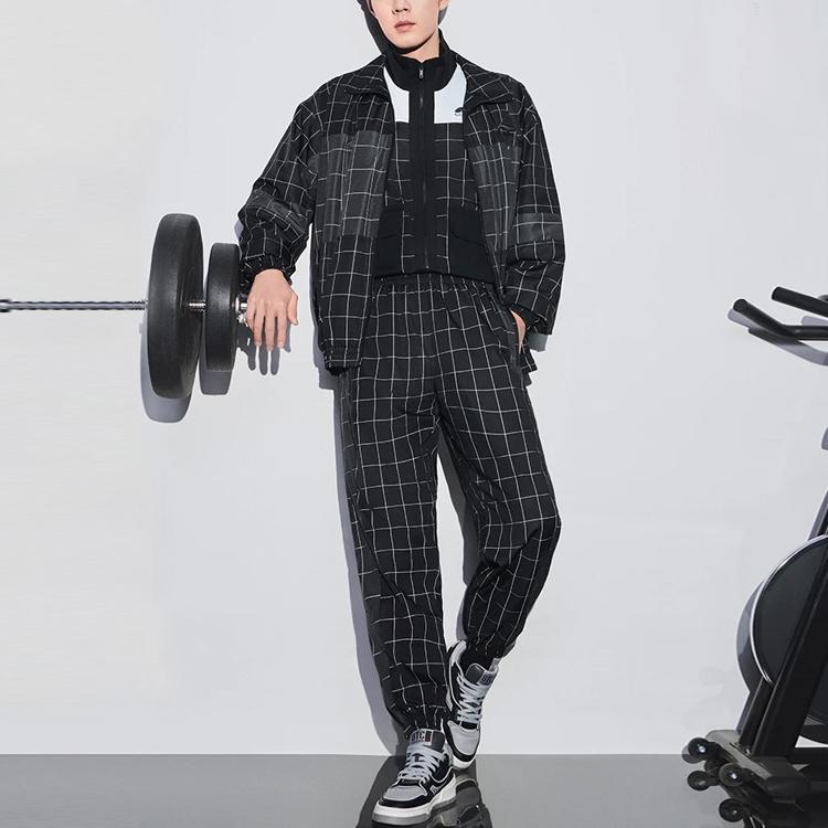 Li Ning Color Block Reflective Zipper Stand Collar Loose Vest Men Vests Black AMDS001-1