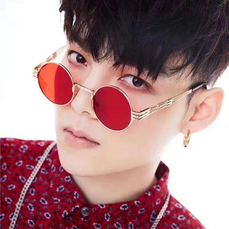 Vintage Sunglasses Punk Steam Prince Glasses Men'S Metal Round Frame Spring Glasses Frame Women'S Sunglasses