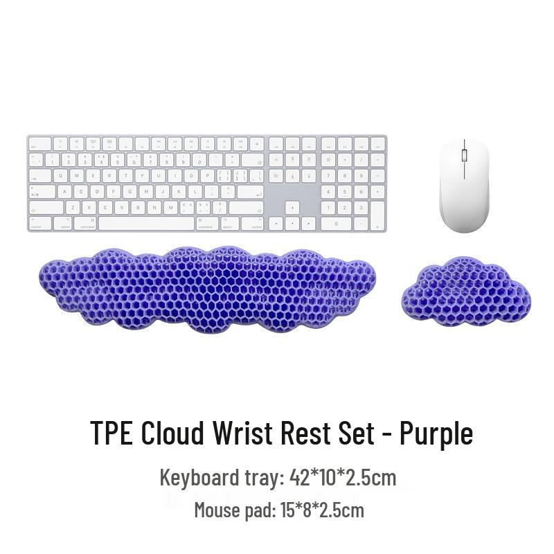 TPE Cloud Hollow Breathable Keyboard Wrist Rest - Washable Office Wrist Support
