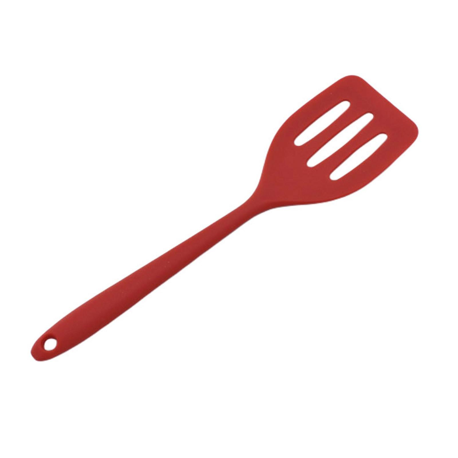 

Антипригарная высококачественная термостойкая силиконовая лопатка с прорезями, кухонная лопатка, лопаточка, посуда для приготовления рыбы, яиц, блинов One Size красный