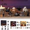 Miniature Horror Theme Ornaments Halloween Advent Calendar with 9 Mini Resin Figures, Day Spooky Countdown Desktop Decorations To Calendar,