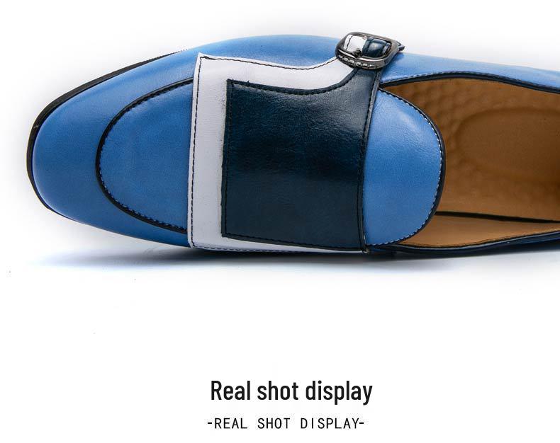 Men's Large Size Slip-on Leather Loafers - Size 48 Trendy Pull-on Driving Shoes