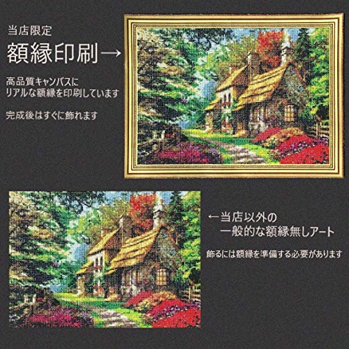 AN-diamond art Diamond Art [Frame Print] AN-diamond art Kit Flower Rose A3 Cross Stitch Puzzle Handmade Color Bead Stone Painting Mosaic Art AM-99