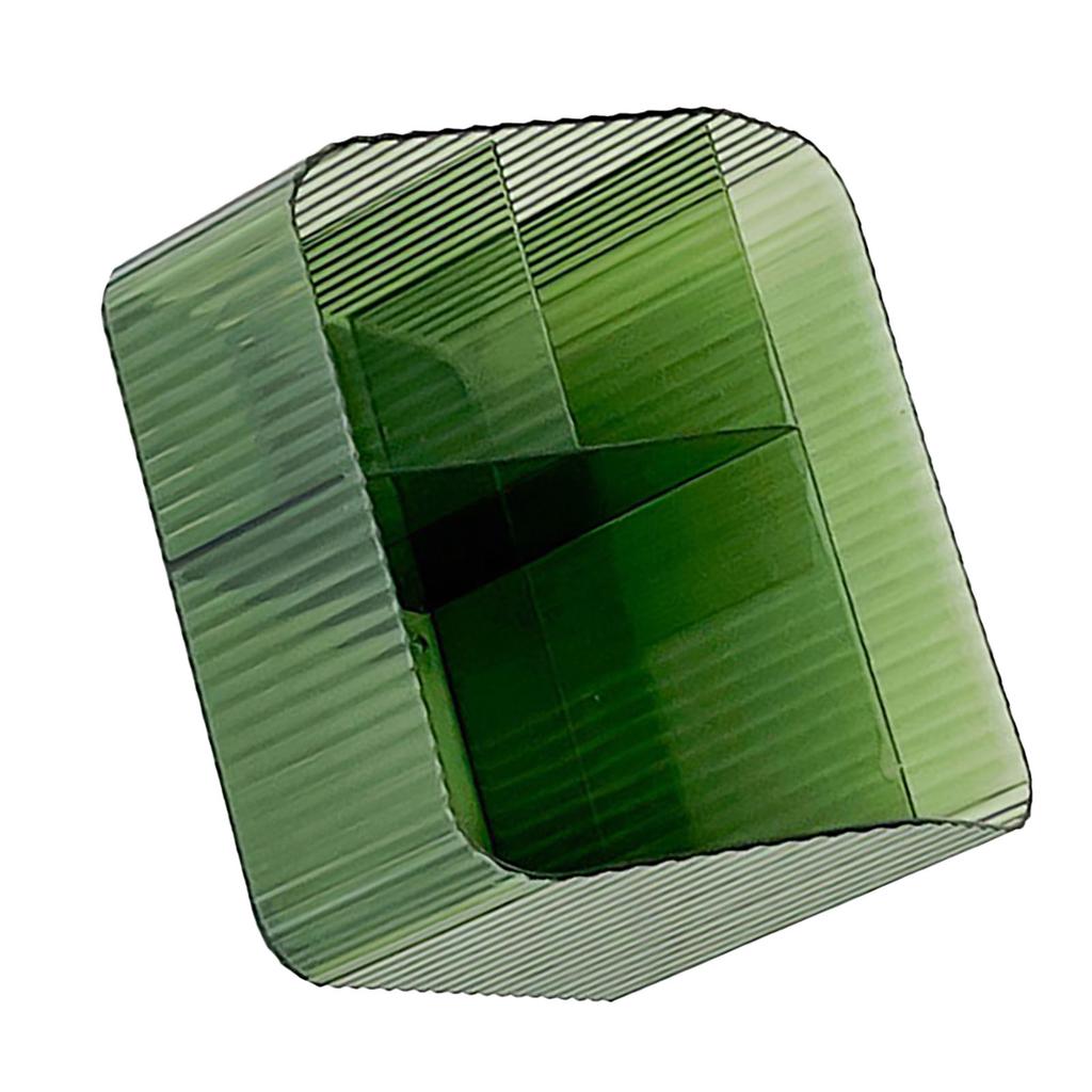 Desktop Storage Box Trapezoidal Organizer PP Plastic Sorting Case for Makeup Cosmetic Brush 4 Grids Green