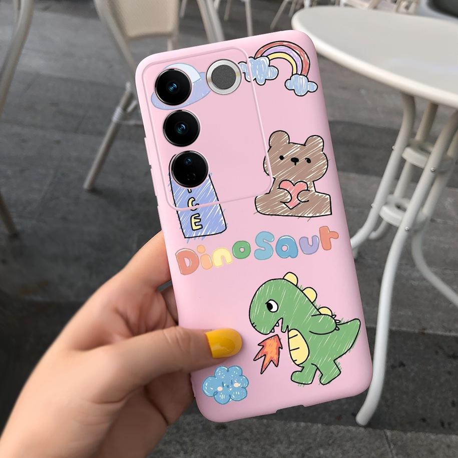 For Vivo V27 Pro Case Vivo V27e Back Cover Fashion Candy Color Painted Funda For Vivo V27 5G V 27e V27Pro V2237 V2230 Soft Shell