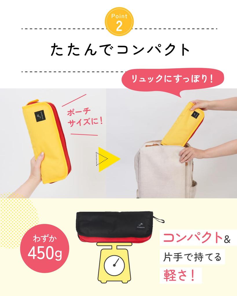 Nicopura TWISUTO Pro Folding Chair Portable Folding Chair Mini Compact Lightweight Parade Disaster Prevention Memory Foam Storage Bag Included Load