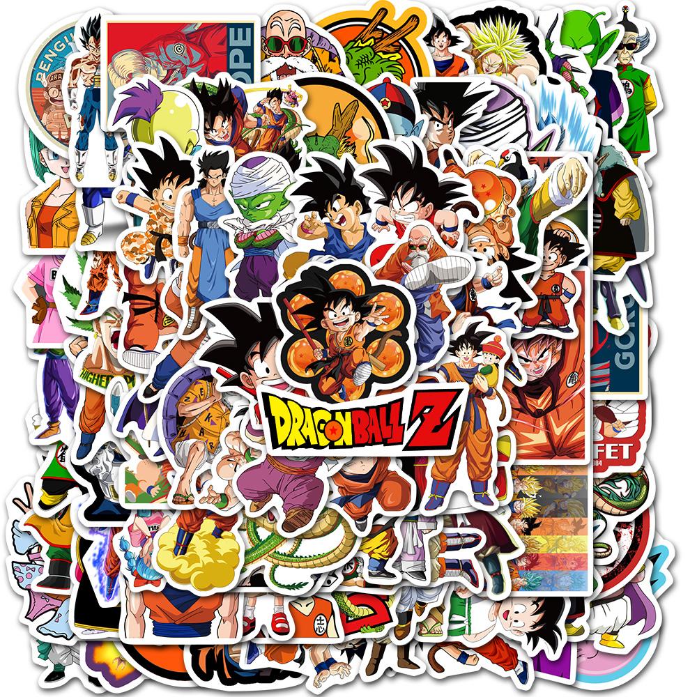 100 Stück Dragon Ball Anime Cartoon Graffiti Aufkleber Telefon Gitarre Laptop Notebook Koffer Tasse Wasserdichter Aufkleber Abziehbilder Spielzeug