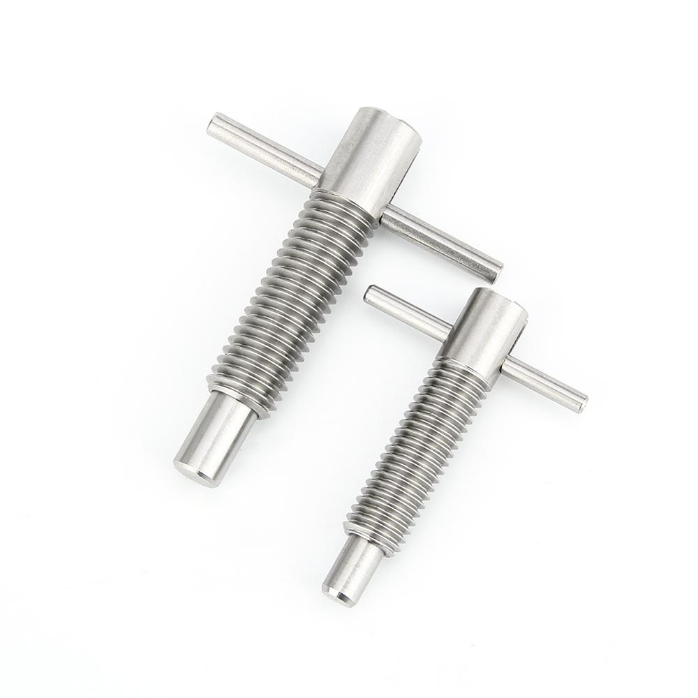 T-Handle Retractable Stainless Steel Self-Locking Spring Pins Indexing Plungers M6/M8/M10/M12/M16 Coarse Thread