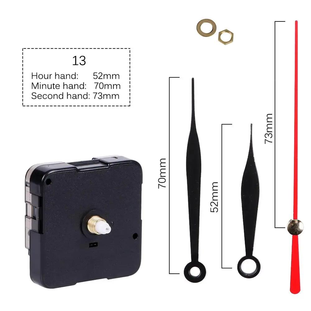 Quartz Clock Movement With Hand Mechanism Clock Repair Replacement Shaft Length 12mm (9/20 Inch) Thread Length 5mm(1/5 Inch)