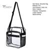 Crossbody Pouch Shoulder Bag Transparent Large Capacity Two Compartments Adjustable Strap Separate Handbag Pockets Storage Portable Outdoor