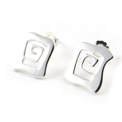 [F4972] - Silver 'Arte' Silver Earrings - 10x10 Mm