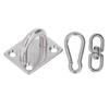 7 PCS Stainless Steel Hammock Hanging Hardware Kit with Door Buckle Snap Hook Screw Sun Shade Sail Fixing Accessories