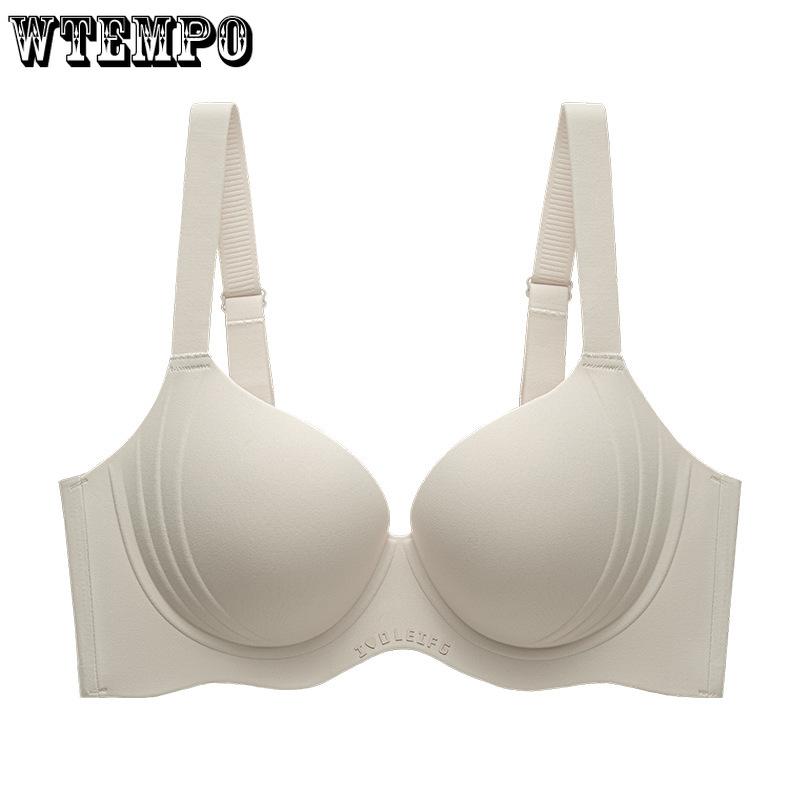 Underwear Women's Soft Steel Coil Lace-back Bra Anti-sagging Top Support Seamless Bra Push Up Bra