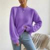 Women's Casual Color Mock Neck Long Sleeve Pullover Sweater Knit Top
