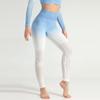 Hängende Farbstoff-Steigung, nahtlos, ausgehöhlt, Yoga-Hose, hohe Taille, enge Sport-Fitness-Hose für Damen