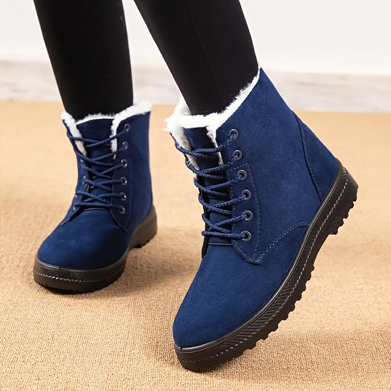 Snow Boots Women's New Winter Short Tube Piled Thickened Warm and Comfortable Large Cotton Shoes