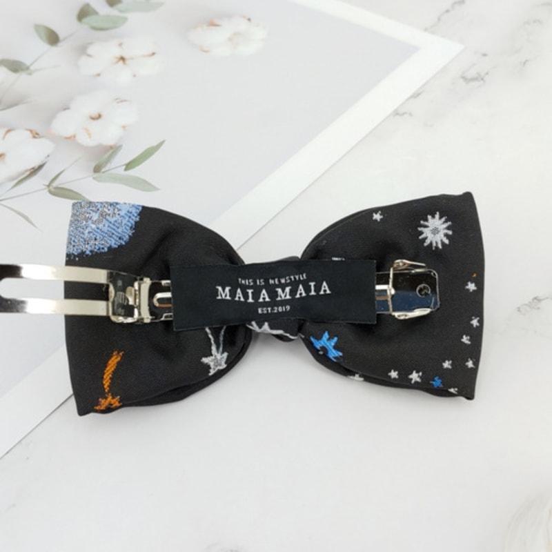 MAIA Milky Way Star Jacquard Hair Ribbon Pin - Blue