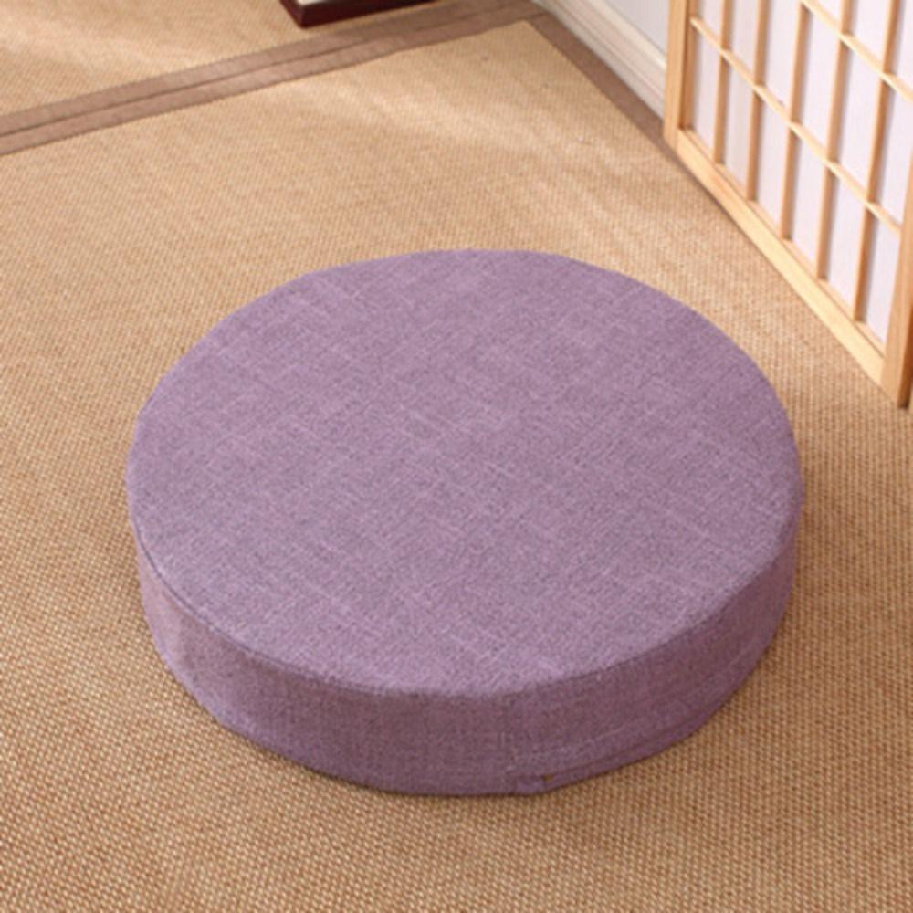 New 40x6cm Tatami Meditation Cushion Linen Thicken Yoga Stretching Cushion Round Removable Window Cushion Machine Washable
